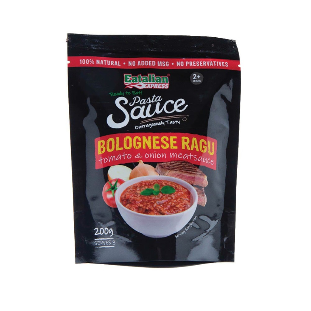 Eatalian Express Pasta Sauce 2y+ Bolognese Ragu Tomato & Onion Meatsauce Eatalian Express Pasta Sauce 2y+ Bolognese Ragu Tomato & Onion Meatsauce