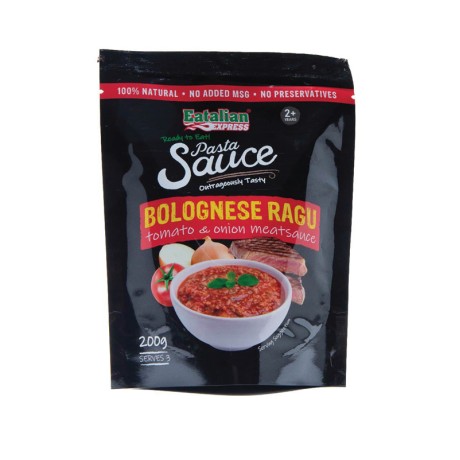 Eatalian Express Pasta Sauce 2y+ Bolognese Ragu Tomato & Onion Meatsauce