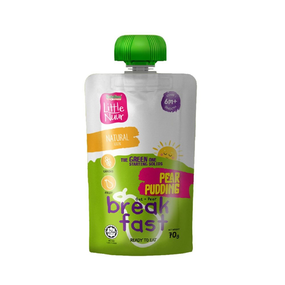 Little Nuur 6m+ TGO Breakfast Pear Pudding Ready To Eat Little Nuur 6m+ TGO Breakfast Pear Pudding Ready To Eat