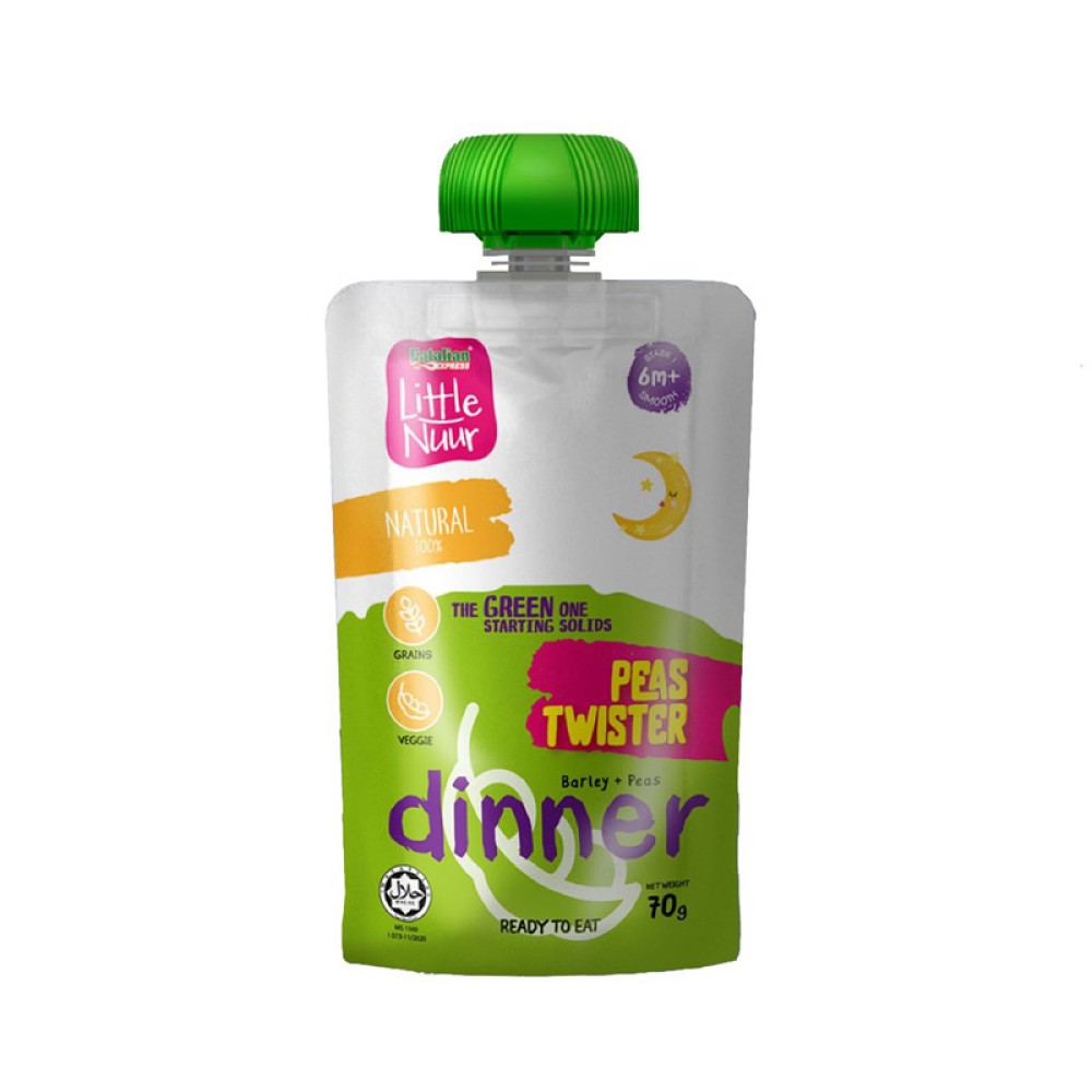 Little Nuur 6m+ TGO Dinner Peas Twister Ready To Eat