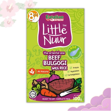 Little Nuur 8m+  Beef Bulgogi  With Rice Porridge Ready To Eat