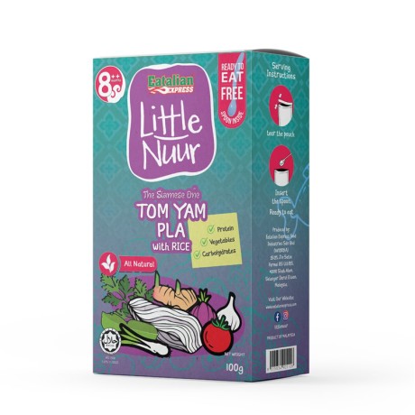 Little Nuur 8m+  Tom Yam Pla With Rice Porridge Ready To Eat