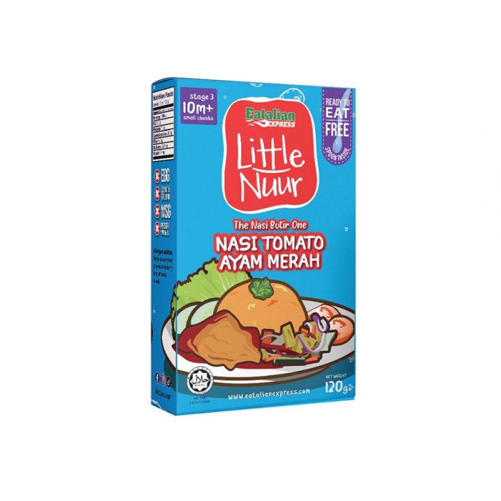 Little Nuur 10m+ Nasi Tomato Ayam Merah Ready To Eat