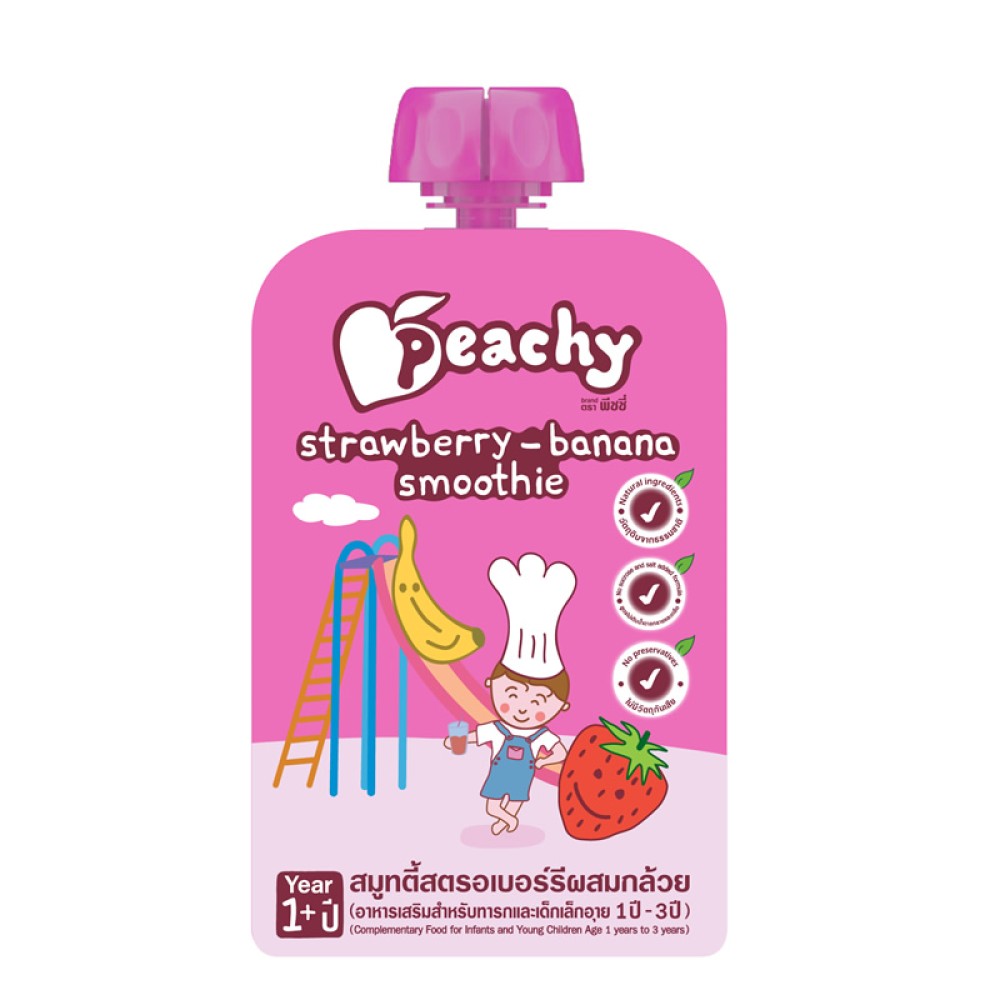 Peachy Strawberry Banana Smoothies Peachy Strawberry Banana Smoothies