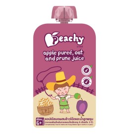 Peachy Apple puree oats and prune juice