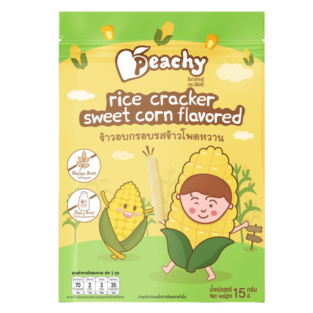 Peachy Rice cracker sweet corn flavored Peachy Rice cracker sweet corn flavored