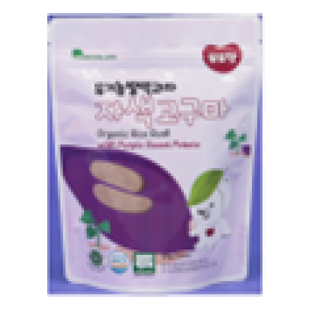 DDODDOMAM  Organic Rice Rusk - Purple Sweet Potato 20g/ pack